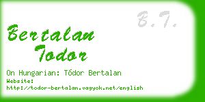 bertalan todor business card
